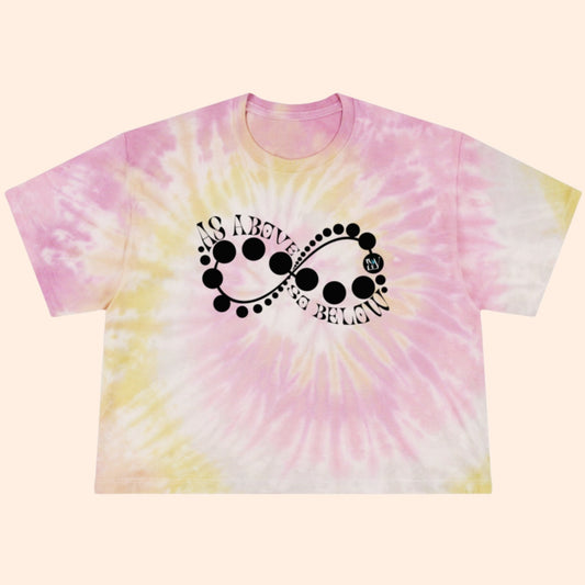 As Above, So Below Cropped Tie-Dye Tee