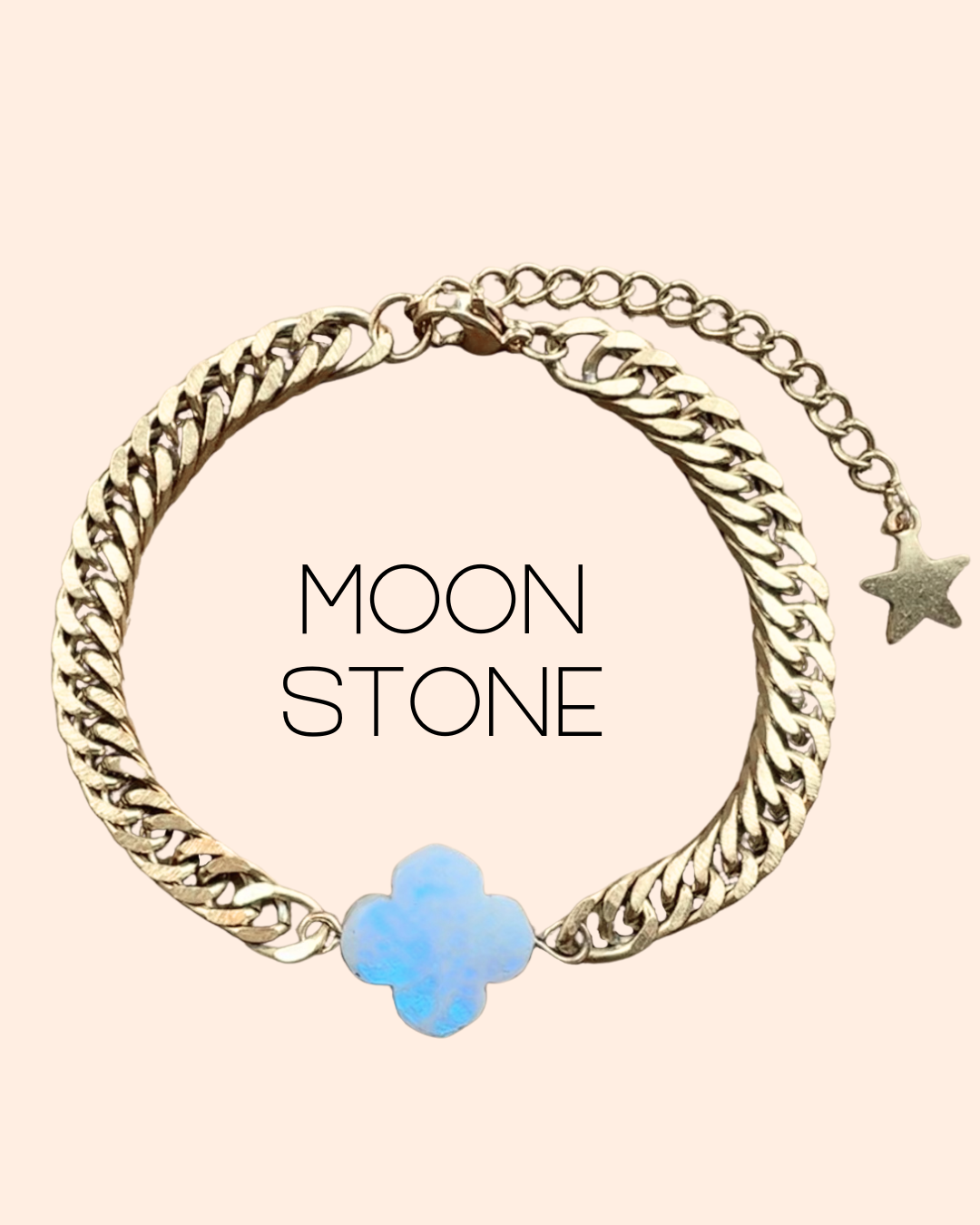 Moonstone Four Leaf Clover Bracelet – Inspire Lightwork