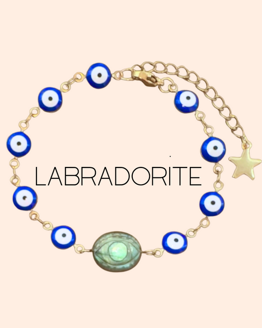 Labradorite Evil Eye Bracelet