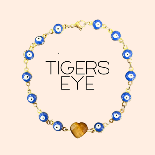 Tiger's Eye Evil Eye Bracelet