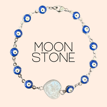 Moonstone Evil Eye Bracelet