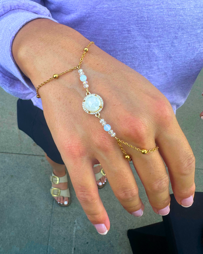 Moonstone Statement Hand Chain