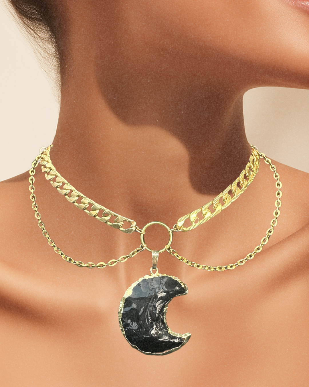 Obsidian Moon Choker