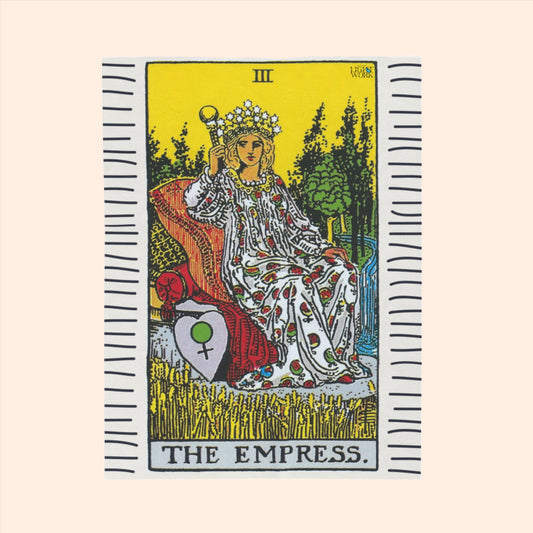 The Empress Tarot Card Velveteen Blanket
