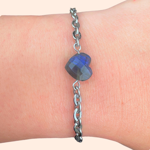 Labradorite Heart Bracelet