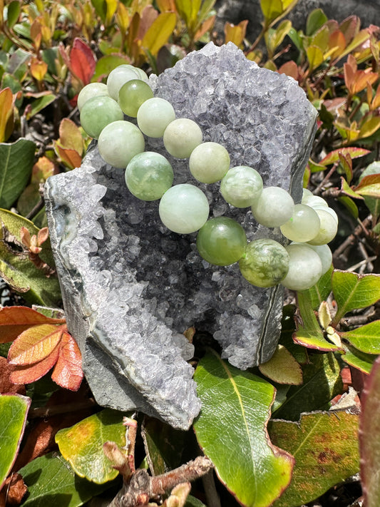 Serpentine Jade Beaded Bracelet (Regenerate)