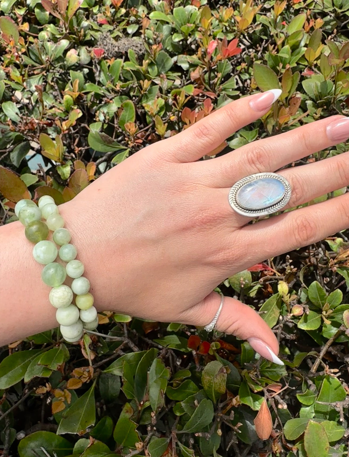 Serpentine Jade Beaded Bracelet (Regenerate)