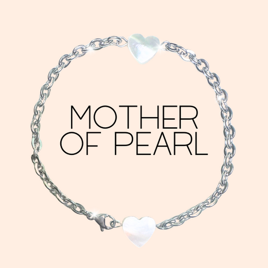 Mother of Pearl Heart Bracelet