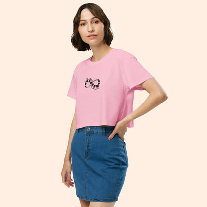 As Above, So Below Embroidered Infinity Cropped Tee