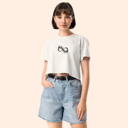 As Above, So Below Embroidered Infinity Cropped Tee