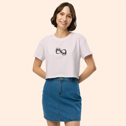 As Above, So Below Embroidered Infinity Cropped Tee