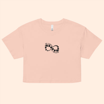 As Above, So Below Embroidered Infinity Cropped Tee