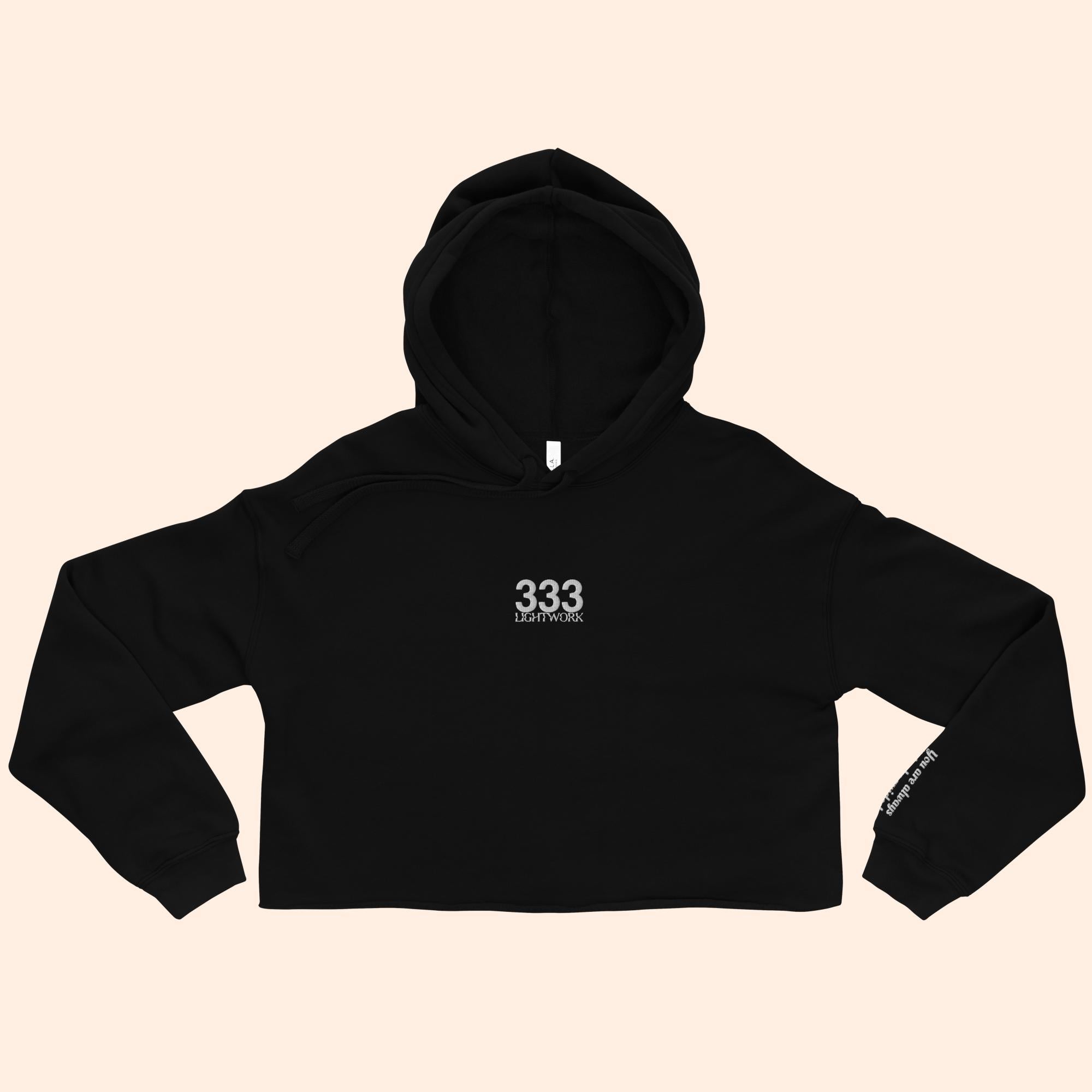 333 Angel Number Cropped Hoodie – Inspire Lightwork