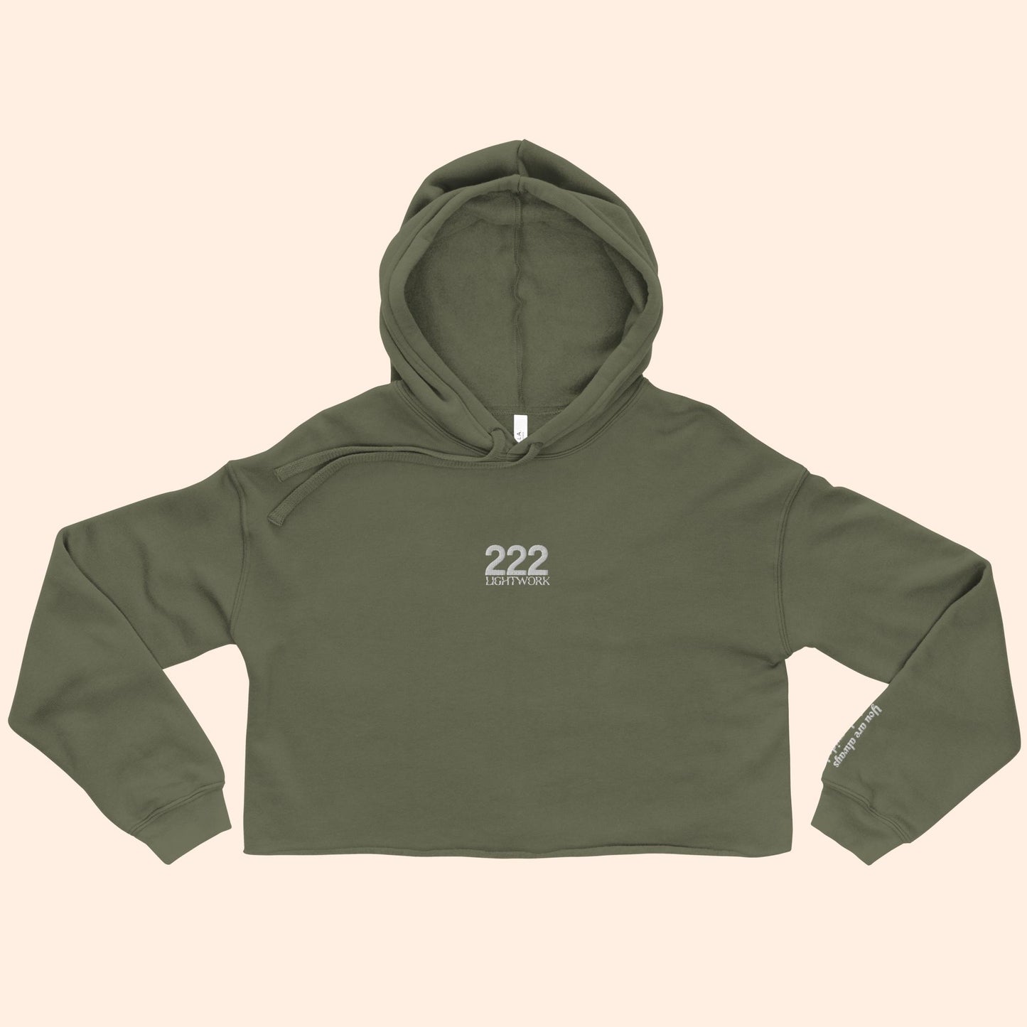 222 Angel Number Cropped Hoodie